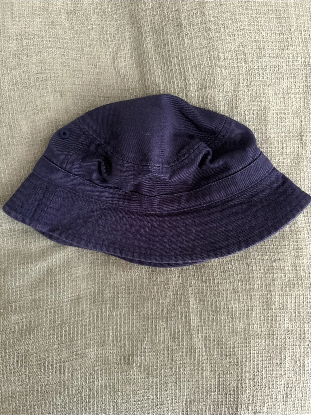 Ralph Lauren Navy Cotton Bucket Hat with Flag Accent